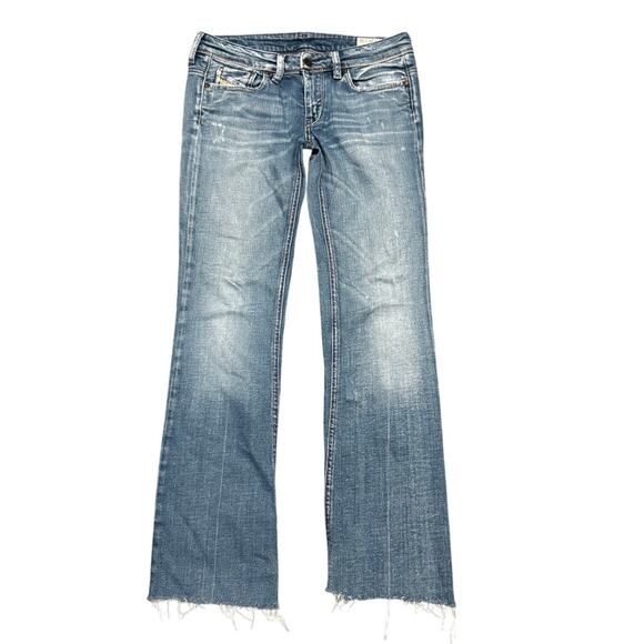 Diesel Bebel Made in Italy Low Rise Bootcut Jeans (W28 L32, Hemmed Raw Edge) - Picture 2 of 8